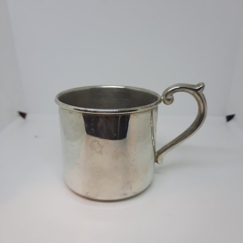 Lenox Kirk Stieff USA Silver Pewter Child Baby Cup Mug Finish #250